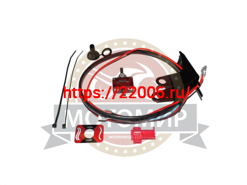 Рычаг газа Буран,Тайга пластмассовый с подогревом ЭР-27-2Р (рычаг с подог., проводка, тумблер)