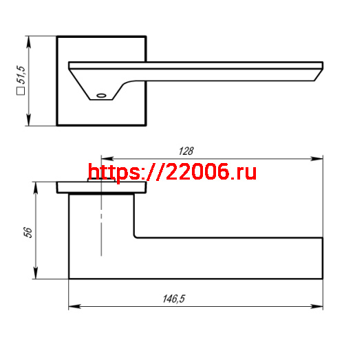 Ручка Armadillo (Армадилло) раздельная MIRAGE USS/HD CP-8 Хром фото 3