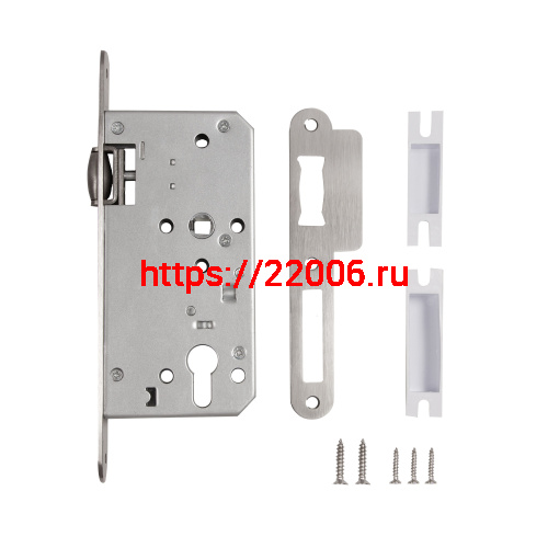 Замок Fuaro (Фуаро) врезной DD.INOX/C-55.72/R с ролик. защелкой (лиц.планка 24 мм) фото 2