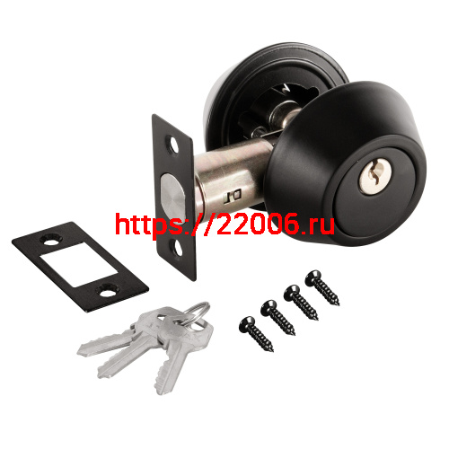 Замок Ajax (Аякс) врезной DK.001 ET BL черный фото 2