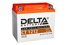 Аккумулятор 12В12Ач DELTA CT1212 (YTX12-BS/YTX14-BS) (кислотный, герметичный) (прямая полярн) (150*86*131мм)