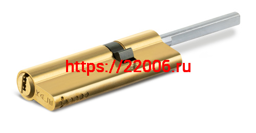 Цилиндровый механизм Kale kilit (Кале килит) под вертушку (дл.шток) 164 SX/71 (35+10+26) mm латунь 5 кл. фото 2