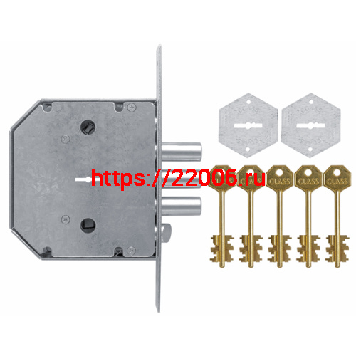 Замок Class (Класс) врезной сувальдный с задвижкой и защёлкой GS-SМ 012 (правый), 5 кл. фото 2