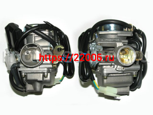 Карбюратор 152QMI, 157QMJ 125/150сс GY6-150(впуск.патр/наруж. d-42/ выпуск d-32)  диффузор 24мм TMMP