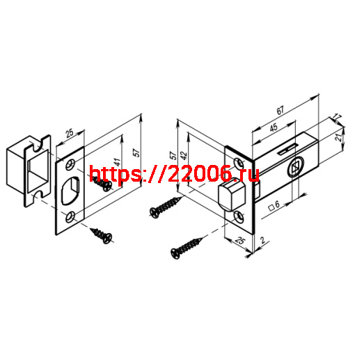 Задвижка Punto (Пунто) врезная METDB-45 (DB-45) GR графит фото 2