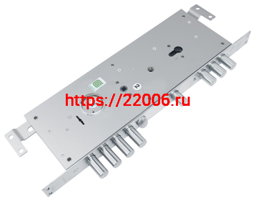 Замок Guardian (Гардиан) врезной двухсистемный ЗВ 25.14 Т (прав) с тягами (без накл), 5+1 кл (длин. кл. 54мм) /123:454/