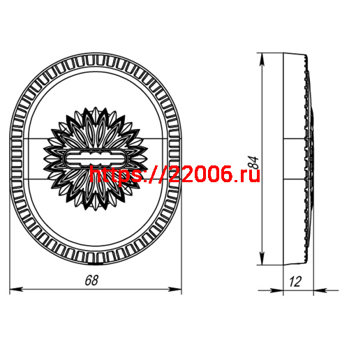 Накладка Armadillo (Армадилло) на сувальдный замок ESC.S-auto.CL/OV (PS-DEC CL) AS-9 античное серебро фото 4