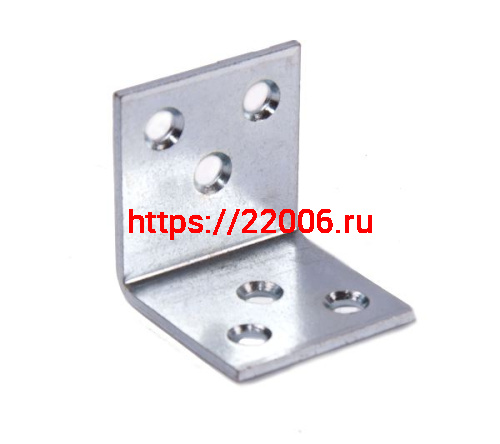 Уголок skobis (СКОБИС) мебельный 30x30 (30х30х30х2) цинк белый