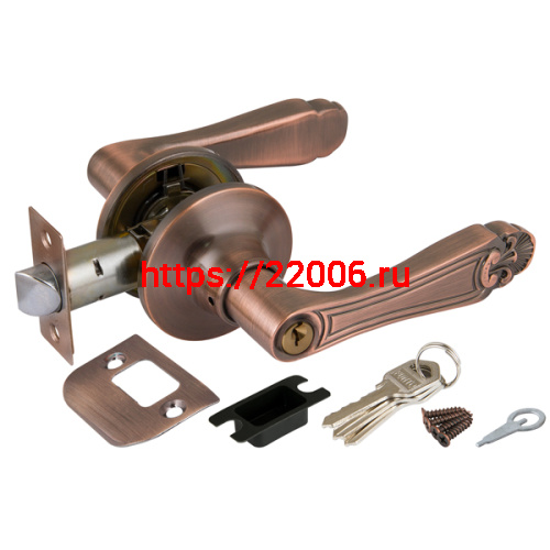 Ручка Punto (Пунто) защелка 6037 AC-E (кл./фик.) медь