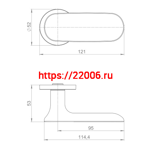 Ручка Armadillo (Армадилло) раздельная R.URS52.SOHO BL-26 черный фото 2
