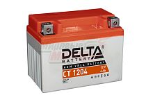 Аккумулятор 12В 4Ач DELTA CT1204 (YT4L-BS) (кислотный, герметичный) (обр.полярн) (113*69*87мм)