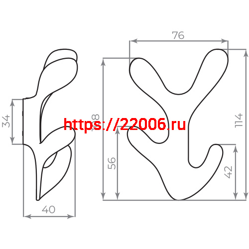Крючок Ajax (Аякс) настенный MB-LM/K-005 WH белый фото 8