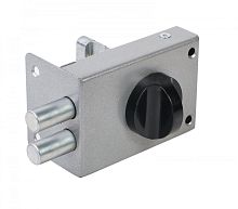 Замок Omega (Омега) накладной цилиндровый ЗН1 2Р серебро