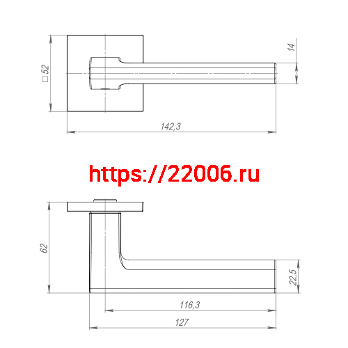 Ручка Ajax (Аякс) раздельная K.JS51.MARCO (MARCO JS) CP-8 хром фото 2