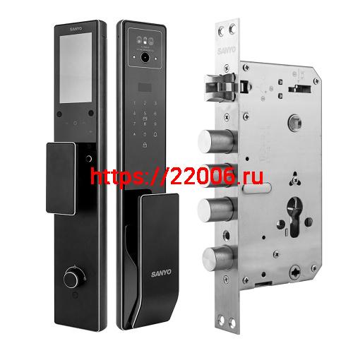 Электронный замок Sanyo D300 Tuya DM70 с WiFi, с распознаванием лиц, черный фото 4