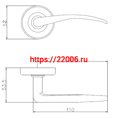 Ручка Punto (Пунто) анодированная LM/AN R.H50.015 CP-8 хром фото 3