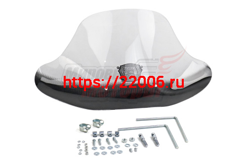 Щиток ветровой Forest Wanderer (жесткое стекло с шелкографией) (для Stels 500GT и других квадроциклов) (с крепежами)