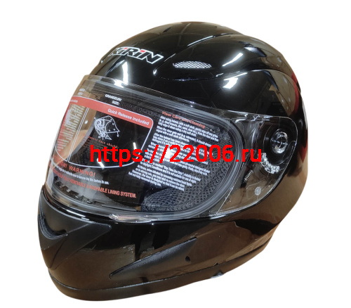 Шлем интеграл KIRIN KL-118, черный, серый, красный, синий, размер XL фото 2