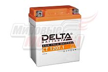 Аккумулятор 12В 7Ач DELTA CT1207.1 (YTX7L-BS) (кислотный, герметичный) (обрат полярн) (114*70*132мм)